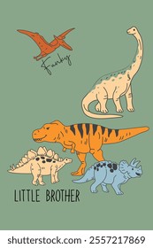 Dinosaur drawing cute t-shirt design