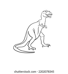 dinosaur drawing lines, vector is suitable for any graphic design project. The prehistoric period.