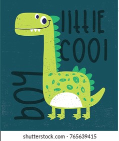 dinosaur drawing as vector for kids fashion