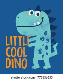 dinosaur drawing as vector for kids fashion