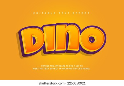 dinosaur editable text effect template