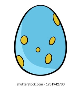Dinosaur egg in cartoon style. Vector illustration isolated on a white background.