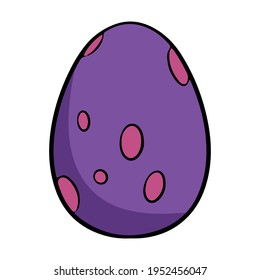 Dinosaur egg in cartoon style. Vector illustration isolated on a white background.