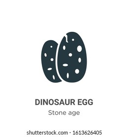 Dinosaur egg glyph icon vector on white background. Flat vector dinosaur egg icon symbol sign from modern stone age collection for mobile concept and web apps design.