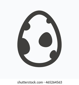 Dinosaur egg icon. Birth symbol. egg concept. Gray flat web icon on white background. Vector