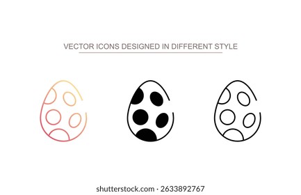 Dinosaur Egg icon design with white background stock illustration