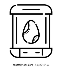 Dinosaur egg icon. Smartphone device symbol. egg concept. Round circle buttons