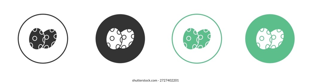 Dinosaur egg icons concept set. Glyph Vector Illustrations