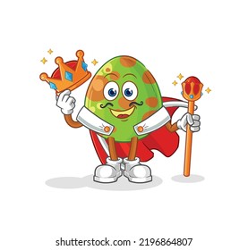 the dinosaur egg king vector. cartoon character