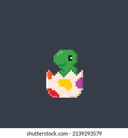 dinosaur egg i in pixel style