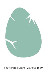 Dinosaur Egg Silhouette Vector Illustration