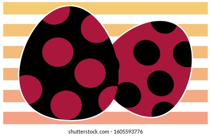 Dinosaur egg vector illustration - white border