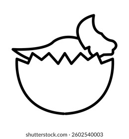 Dinosaur egg Vector Line Icon Design