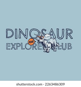 Dinosaur Explorer Club Typography for Boys