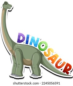 Dinosaurio extinción animal personaje de dibujos animados y logotipo de texto