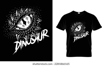 Dinosaur eye t-shirt design.Colorful and fashionable t-shirt design for men and women.