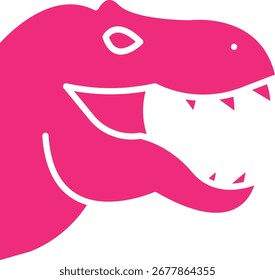 Dinossauro face ícone vetor único ilustração