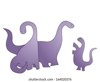 dinosaur family vector