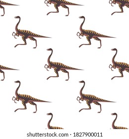 dinosaur fast, seamless pattern, vector illustration