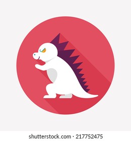 Dinosaur flat icon with long shadow,eps10