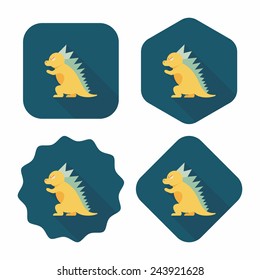 Dinosaur flat icon with long shadow,eps10