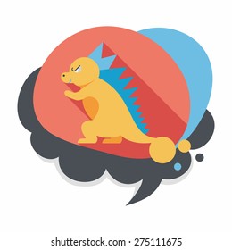 Dinosaur flat icon with long shadow,eps10