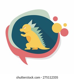 Dinosaur flat icon with long shadow,eps10
