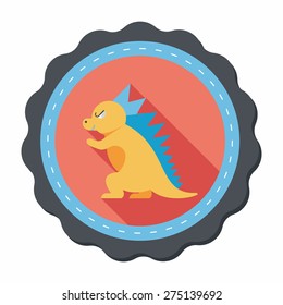 Dinosaur flat icon with long shadow,eps10