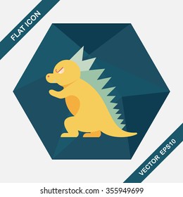 Dinosaur flat icon with long shadow,eps10