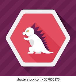 Dinosaur flat icon with long shadow,eps10