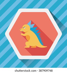 Dinosaur flat icon with long shadow,eps10