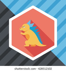 Dinosaur flat icon with long shadow,eps10