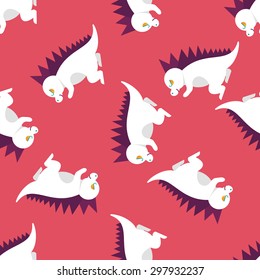 Dinosaur flat icon,eps10 seamless pattern background