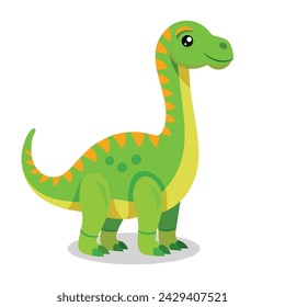 Dinosaur flat Vector illustration on white background