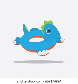 Dinosaur floater icon, vector illustration design. Summer objects collection.