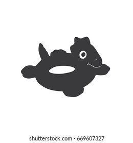 Dinosaur floater icon, vector illustration design. Summer objects collection.