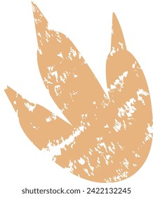 Dinosaur Foot Track Silhouette Vector Illustration