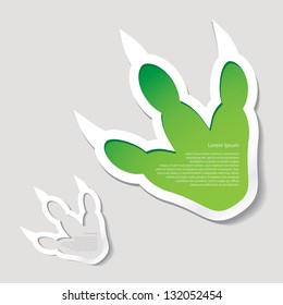 Dinosaur Footprint Banner Vector Illustration Stock Vector Royalty Free