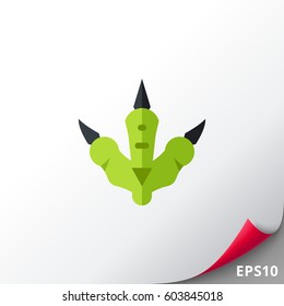 Dinosaur footprint icon