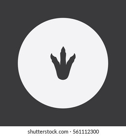 Dinosaur Footprint icon silhouette vector illustration