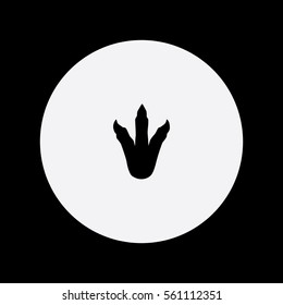 Dinosaur Footprint icon silhouette vector illustration