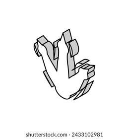 dinosaur footprint isometric icon vector. dinosaur footprint sign. isolated symbol illustration