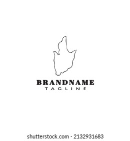 dinosaur footprint logo cartoon icon design template black modern isolated vector illustration