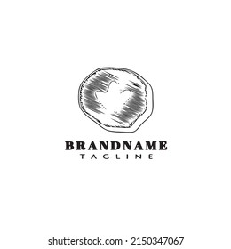 dinosaur footprint logo cartoon icon design template black modern isolated vector illustration
