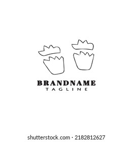 dinosaur footprint logo cartoon icon design template black modern isolated vector illustration