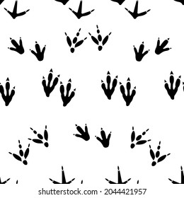 Dinosaur footprint seamless pattern on white background for fashion print, wallpaper, gift wrapping paper etc.