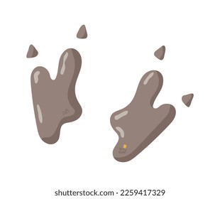 Dinosaur footprint tracks. Illustrations paw, claw predator. Dinosaur footprint perfect for textile, wrap and wallpaper and design