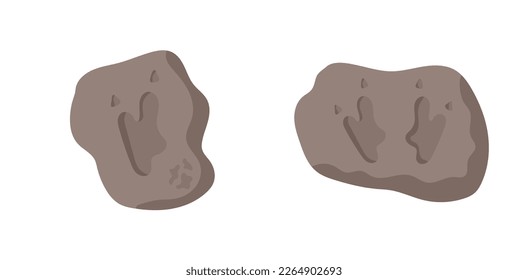Dinosaur footprint tracks. Illustrations paw, claw predator. Dinosaur footprint perfect for textile, wrap and wallpaper and design