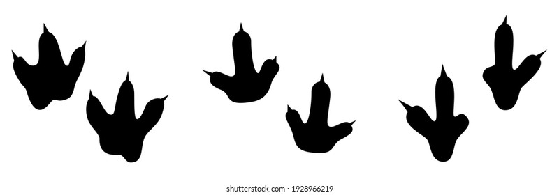 Dinosaur footprint tracks vector set illustration. Background with paw, claw predator. Dinosaur footprint illustration perfect for textile, wrap and wallpaper and design.