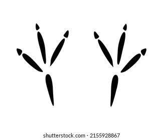 Dinosaur footprint vector icon black color isolated on white background.